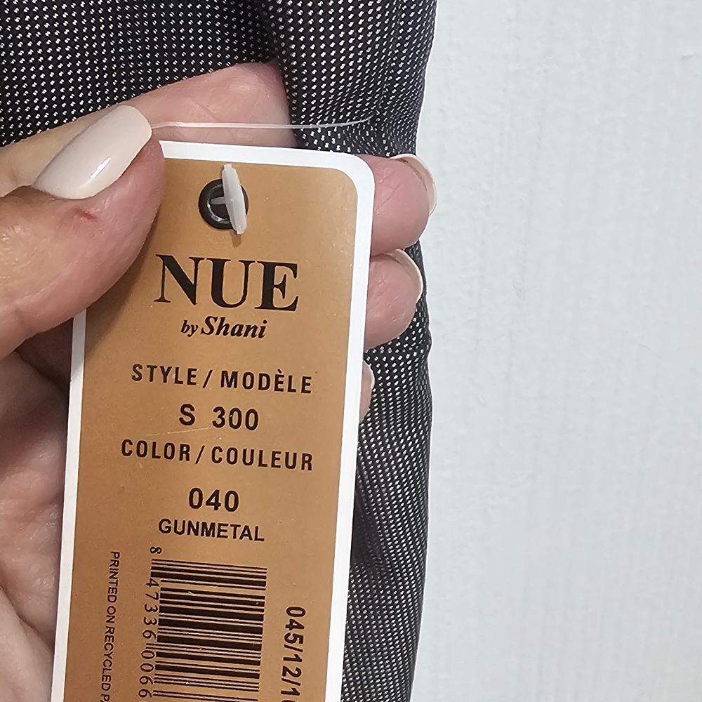 Nue by Shani Black & White Textured Shimmer Fabric with Pockets NWT - Picture 7 of 12